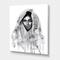 Designart - Monochrome Portrait of Young Indian Woman I - Modern Canvas Wall Art Print